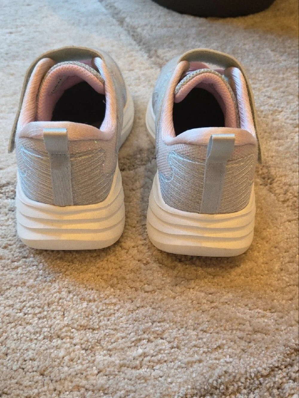 Skechers Girls' Pink Glitter Athletic Sneakers - Lightweight Comfort